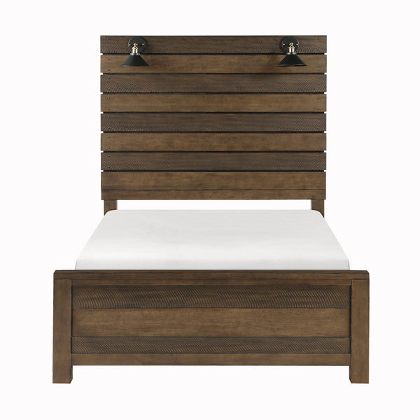 Bold Designer Wooden Pallet Bed With Built in Lights