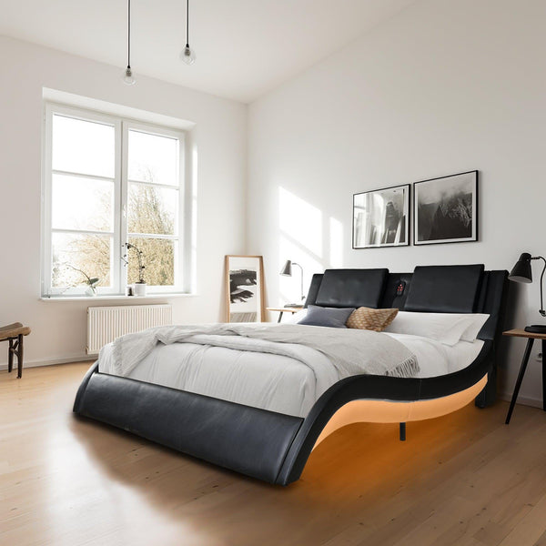 Modern Queen Bed | Modern Built-in Features1mattress xperts