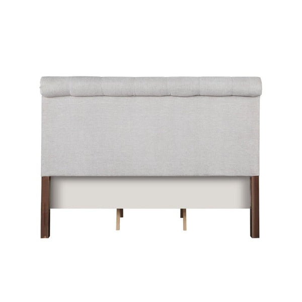 Queen Reclaimed Wood Upholstered Bed5Acme