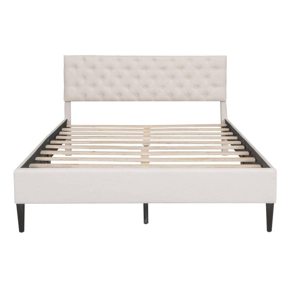 Queen Size Linen Upholstered Bed4Acme