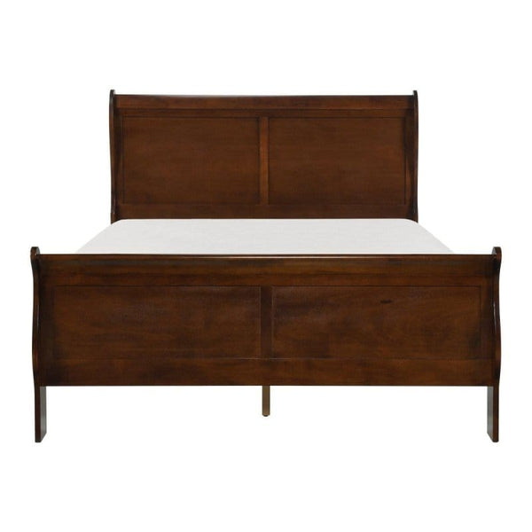 Queen Sleigh Bed in Cherry Finish2mattress xperts