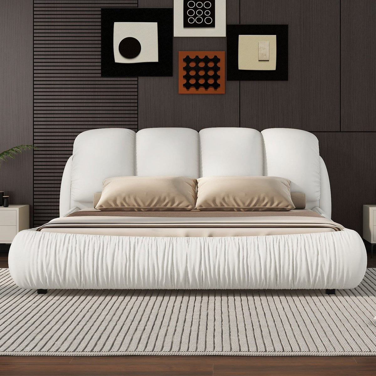 Acme Queen Luxury Modern White Upholstered Bed Mattress-Xperts-Florida