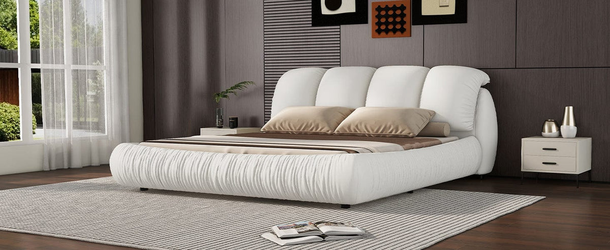 Acme Queen Luxury Modern White Upholstered Bed Mattress-Xperts-Florida