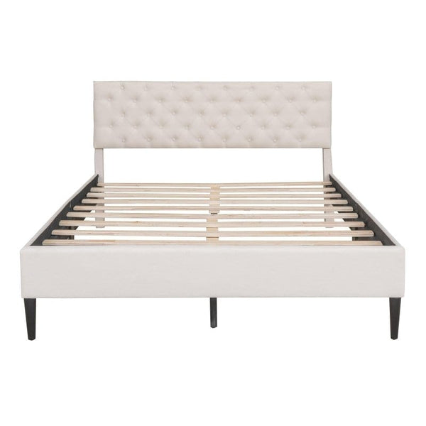 Acme Queen Size Linen Upholstered Bed Mattress-Xperts-Florida