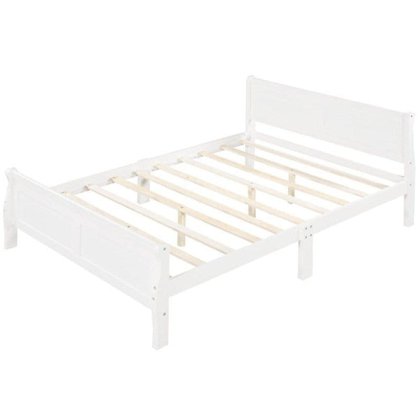 Queen Size Wood Platform Bed4DTYStore