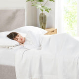 Queen Cotton Waffle Weave Cotton Blanket6Ollix
