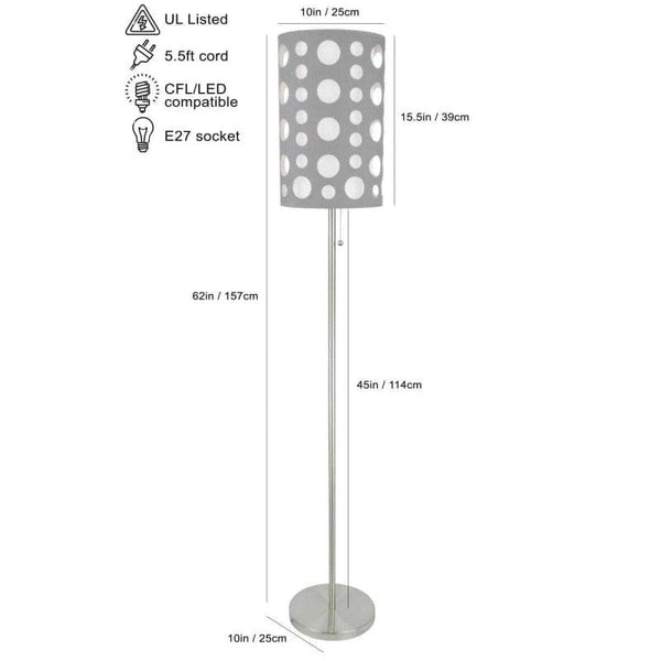 On-Trend Retro Floor Lamp - Silver Chrome Mattress-Xperts-Florida