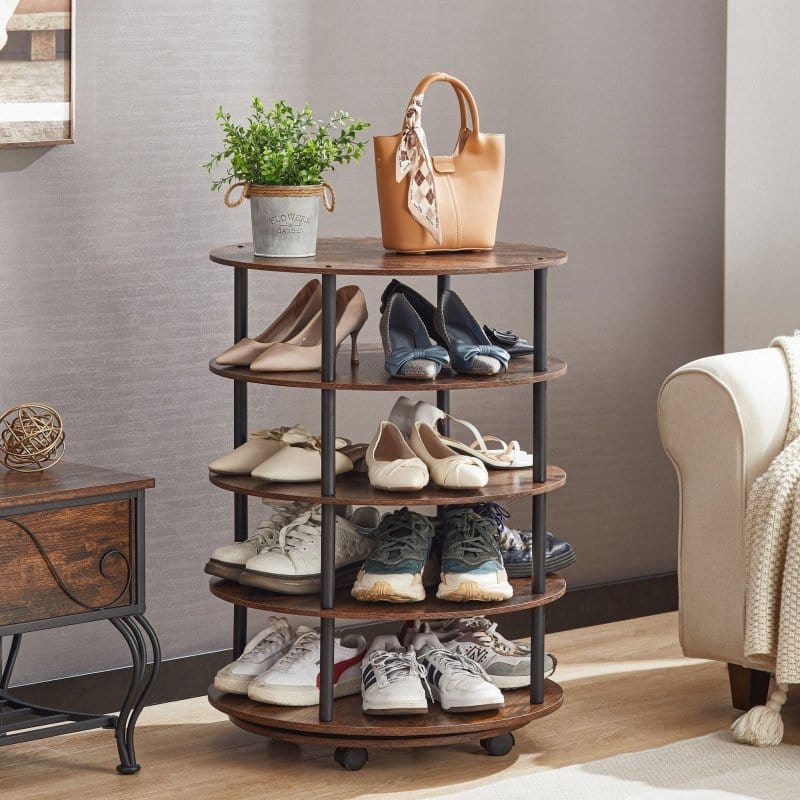 On-Trend Revolving 4-Tier Shoe Rack Organizer - Mattress-Xperts-Florida