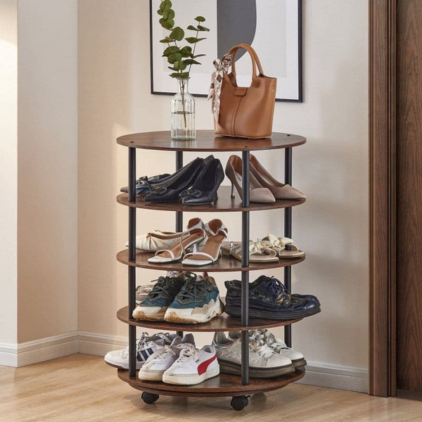 On-Trend Revolving 4-Tier Shoe Rack Organizer - Mattress-Xperts-Florida