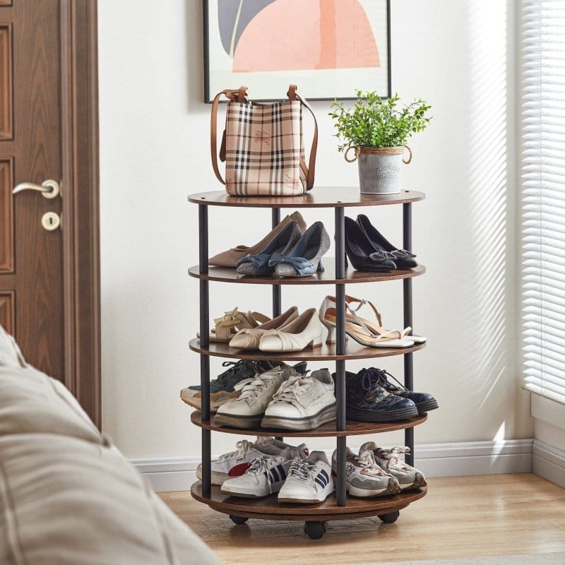 On-Trend Revolving 4-Tier Shoe Rack Organizer - Mattress-Xperts-Florida