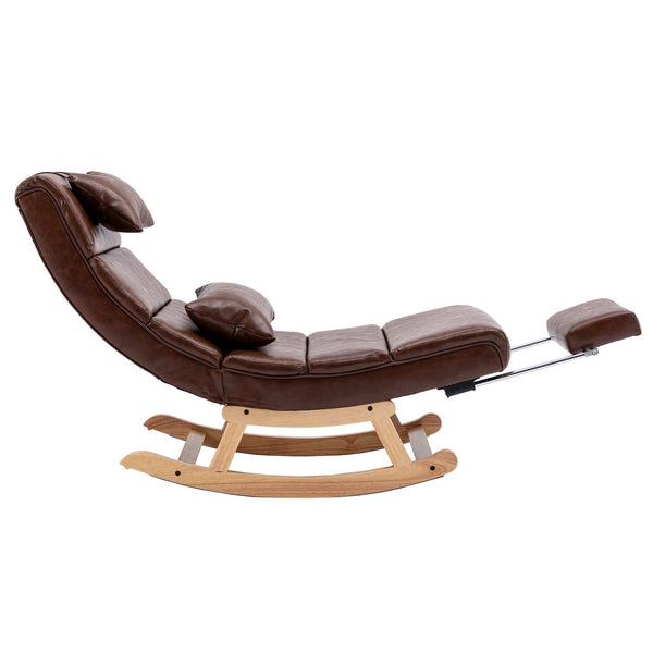 Brown Modern Leisure Chair | Vegan Leather2coolmore