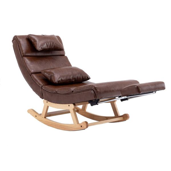 Brown Modern Leisure Chair | Vegan Leather3coolmore