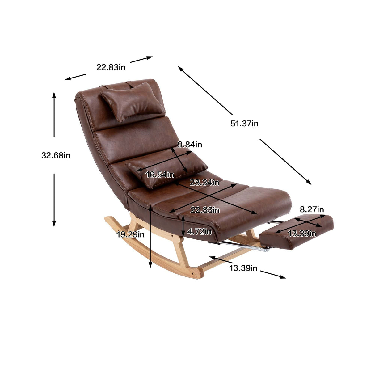 Brown Modern Leisure Chair | Vegan Leather10coolmore