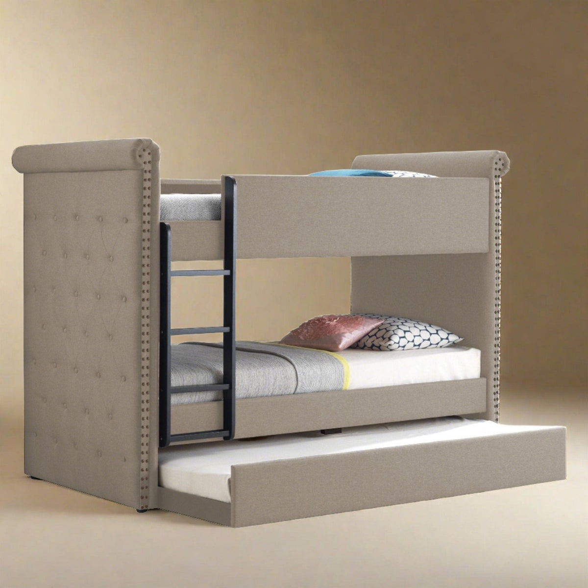 Acme Romana Beige Bunk Bed & Trundle Mattress-Xperts-Florida