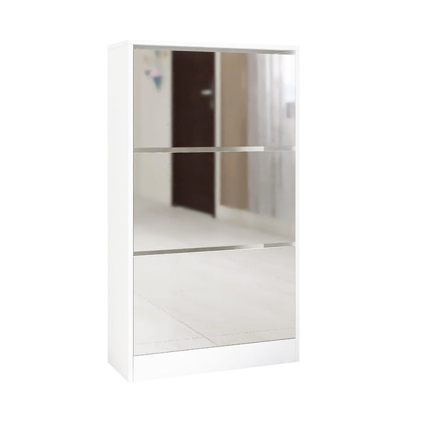 Narrow Shoe Storage Cabinet with Mirror3FurnisHome Gallery