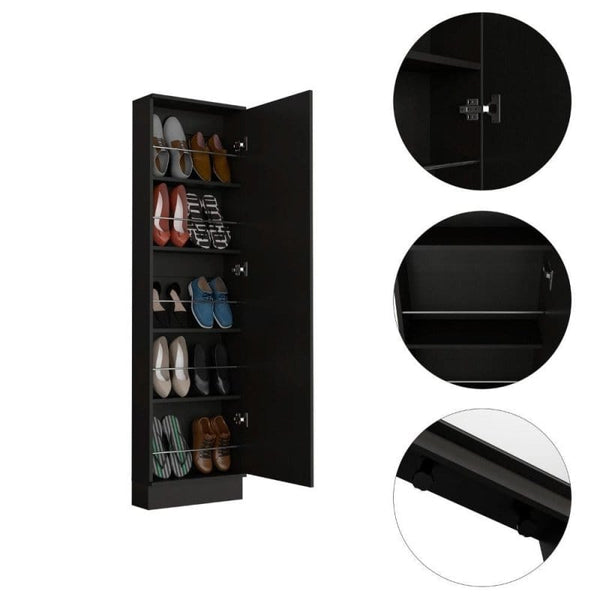 Rectangular Shoe Cabinet with Mirror5Acme