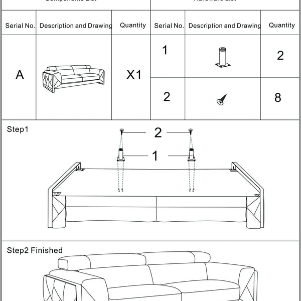 Global United Sky Light Blue Modern Italian Leather Sofa Light Blue Modern Leather Sofa  Mattress-Xperts-Florida