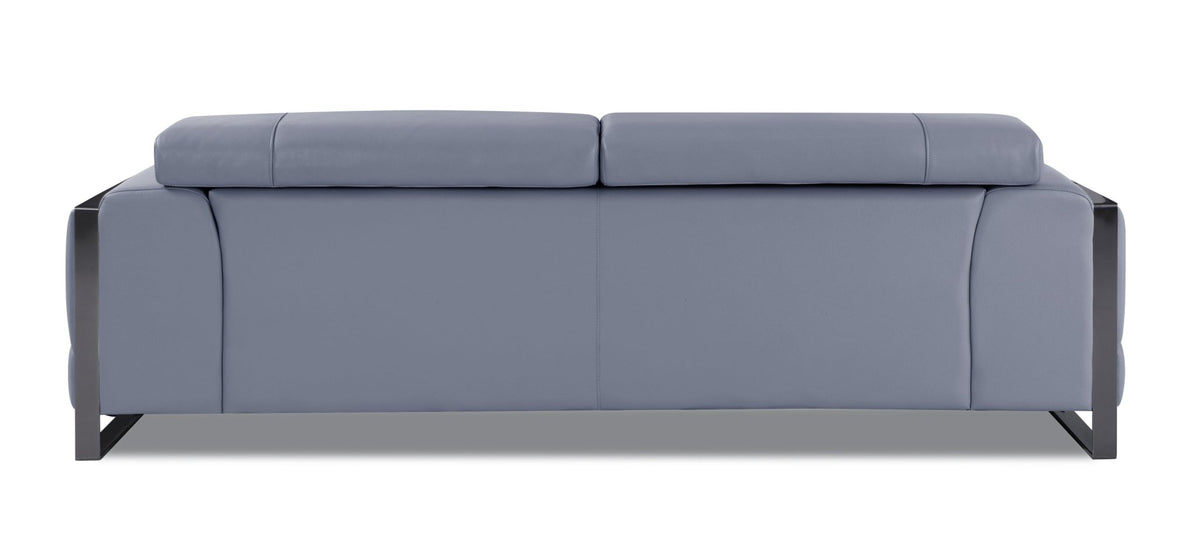 Global United Sky Light Blue Modern Italian Leather Sofa Light Blue Modern Leather Sofa  Mattress-Xperts-Florida