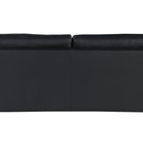 Global United Sleek Black Italian Leather Sofa Mattress-Xperts-Florida