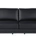 Global United Sleek Black Italian Leather Sofa Mattress-Xperts-Florida