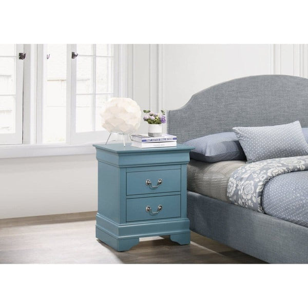 Mattress Xperts  Small Teal Nightstand -2 Drawers Mattress-Xperts-Florida