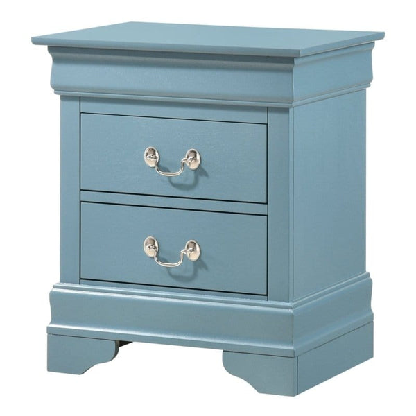 Mattress Xperts  Small Teal Nightstand -2 Drawers Mattress-Xperts-Florida