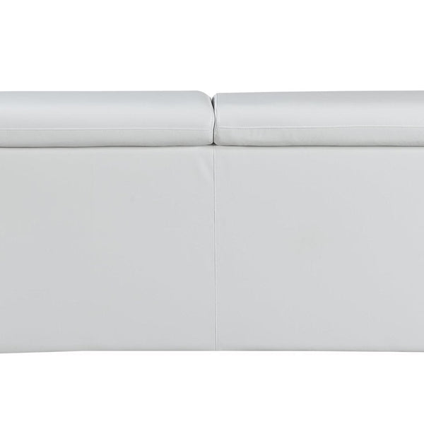 Global United Tara Genuine Leather White Modern Sofa Mattress-Xperts-Florida