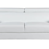 Global United Tara Genuine Leather White Modern Sofa Mattress-Xperts-Florida