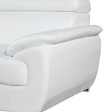 Global United Tara Genuine Leather White Modern Sofa Mattress-Xperts-Florida