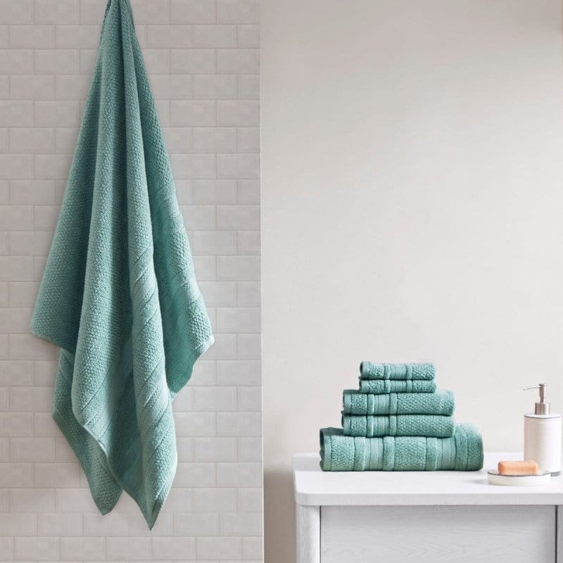 JLA Teal  Quick Dry Bath Towel 6 Piece Set Mattress-Xperts-Florida