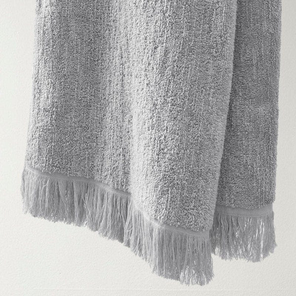 JLA Luxury Fringed Grey 6 Piece Towel Set Mattress-Xperts-Florida
