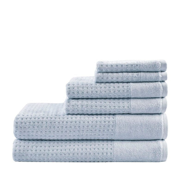 JLA Luxury Waffle Towel 6 Set-Grey Grey Luxury Waffle Bath Towel Set | Cashmere Feel  Mattress-Xperts-Florida