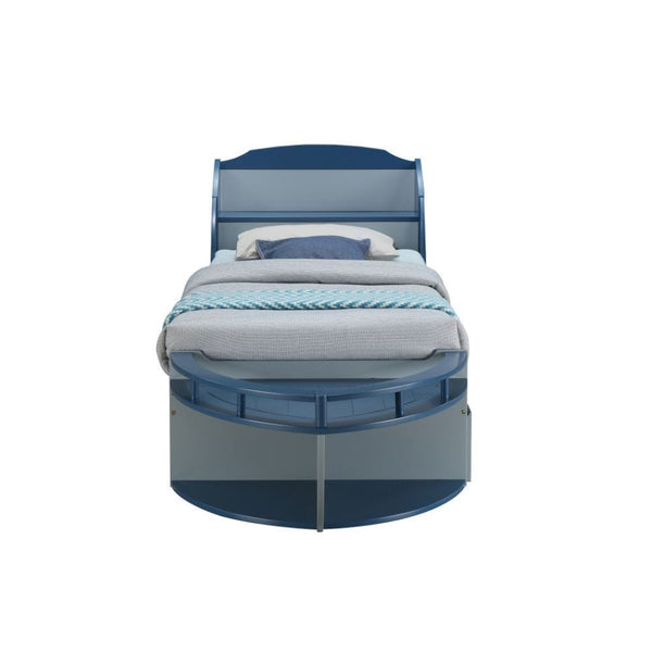 Acme Nautical Boys Boat Bed Blue & White Twin Size Nautical Boys Boat Bed  Mattress-Xperts-Florida