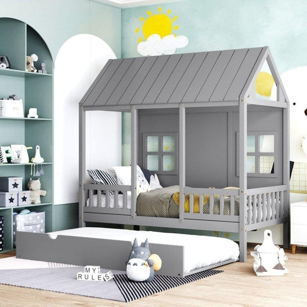 Twin Toddler Bed | Safe & Low to the Ground1DTYStore