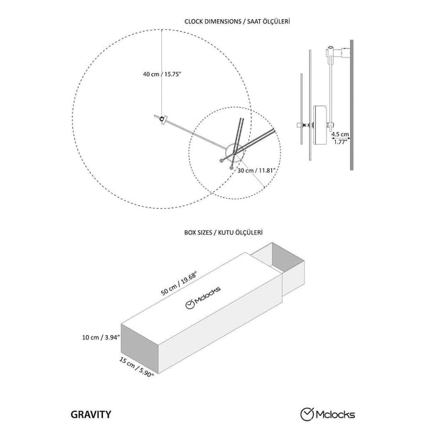 Gravity- A Modern Clock for Walls5Mclocks.store