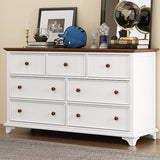 Madison Park White and Walnut Seven-Drawer Dresser Mattress-Xperts-Florida