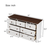 Madison Park White and Walnut Seven-Drawer Dresser Mattress-Xperts-Florida