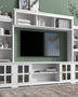 On-Trend White Entertainment Wall Unit with Bridge - Large 70 TV White Entertainment Wall Unit with Bridge - 70 TV - Modern and Functional Mattress-Xperts-Florida