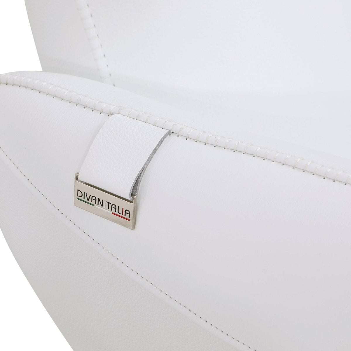 Global United White Italian Modern Leather Chair Mattress-Xperts-Florida