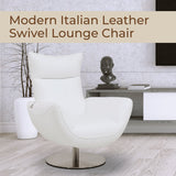 Global United White Italian Modern Leather Chair Mattress-Xperts-Florida