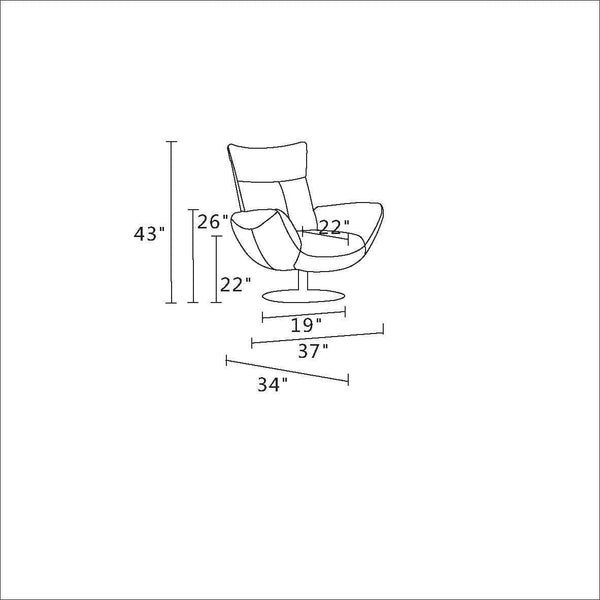 Global United White Italian Modern Leather Chair Mattress-Xperts-Florida