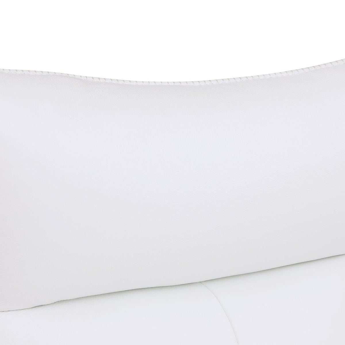 Global United White Italian Modern Leather Chair Mattress-Xperts-Florida