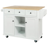 Topmaxx White Kitchen Island with Storage Mattress-Xperts-Florida