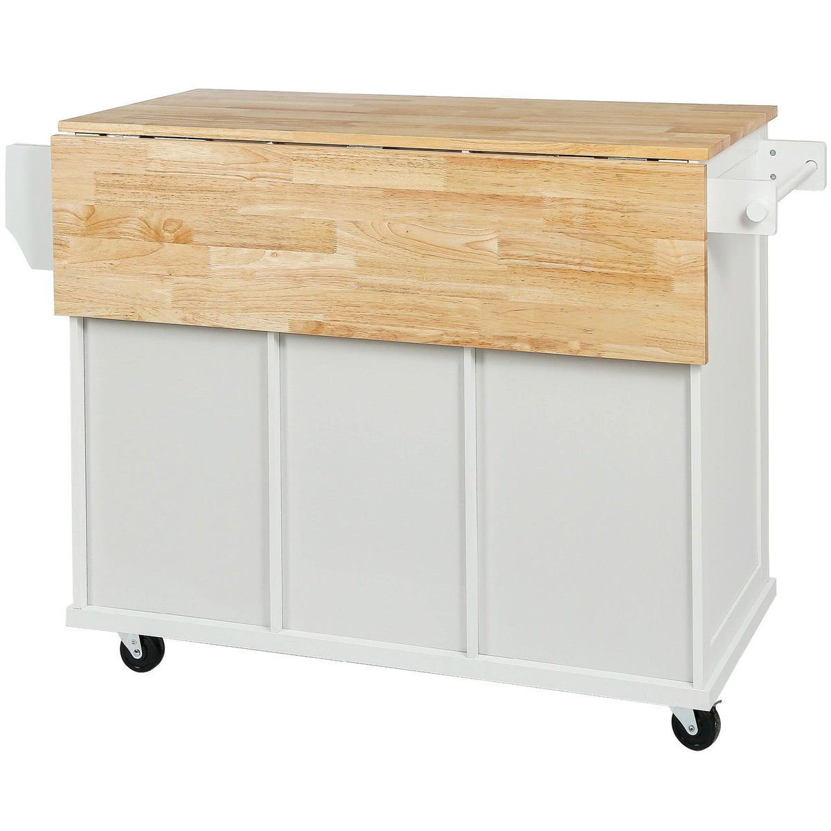 Topmaxx White Kitchen Island with Storage Mattress-Xperts-Florida