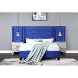 Queen Modern Bed Upholstered Tufted Wall Bed